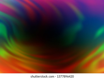 Dark Multicolor, Rainbow vector modern bokeh pattern. Colorful illustration in abstract style with gradient. The template for backgrounds of cell phones.