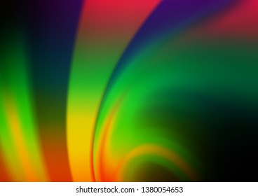 Dark Multicolor, Rainbow vector modern bokeh pattern. Colorful illustration in blurry style with gradient. A new texture for your design.