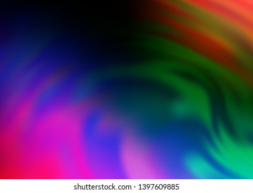Dark Multicolor, Rainbow vector modern bokeh pattern. Colorful abstract illustration with gradient. The elegant pattern for brand book.