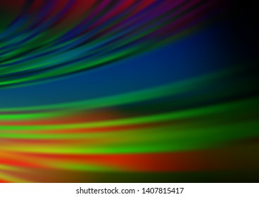 Dark Multicolor, Rainbow vector modern bokeh pattern. Colorful illustration in blurry style with gradient. A new texture for your design.
