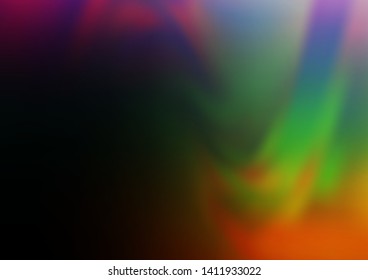Dark Multicolor, Rainbow vector modern elegant background. Glitter abstract illustration with an elegant design. A new texture for your design.