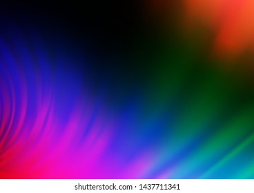 Dark Multicolor, Rainbow vector modern bokeh pattern. Colorful abstract illustration with gradient. The template can be used for your brand book.