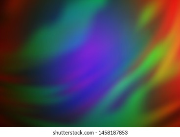 Dark Multicolor, Rainbow vector modern bokeh pattern. Modern geometrical abstract illustration with gradient. The template for backgrounds of cell phones.