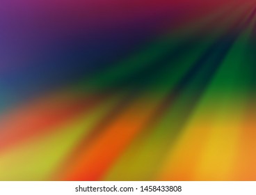 Dark Multicolor, Rainbow vector modern elegant background. Glitter abstract illustration with an elegant design. The best blurred design for your business.