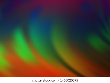 Dark Multicolor, Rainbow vector modern bokeh pattern. Colorful abstract illustration with gradient. The elegant pattern for brand book.