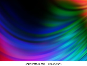 Dark Multicolor, Rainbow vector modern elegant background. Glitter abstract illustration with an elegant design. The template can be used for your brand book.