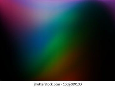 Dark Multicolor, Rainbow vector modern elegant background. Modern geometrical abstract illustration with gradient. The best blurred design for your business.