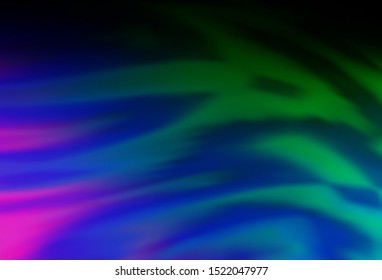 Dark Multicolor, Rainbow vector modern elegant background. Colorful abstract illustration with gradient waves . Elegant background for a brand book.