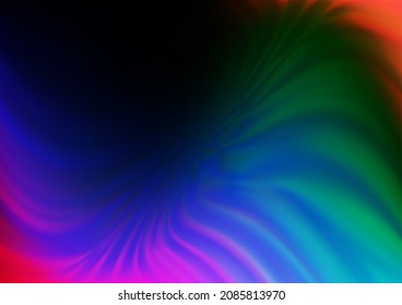 Dark Multicolor, Rainbow vector modern elegant background. Creative illustration in halftone style with gradient. The template can be used for your brand book.