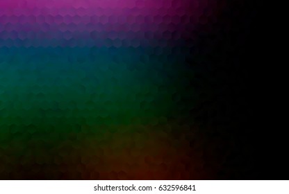 Dark Multicolor, Rainbow vector modern geometrical abstract background. Texture, brand-new background. Geometric background in Origami style with gradient. 