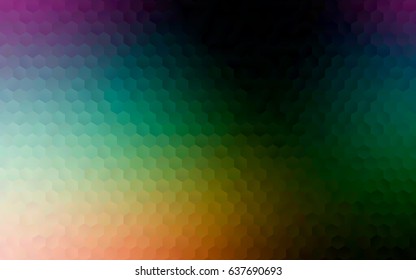 Dark Multicolor, Rainbow vector modern geometrical abstract background. Texture, brand-new background. Geometric background in Origami style with gradient. 