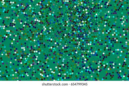 Dark Multicolor, Rainbow vector modern geometrical circle abstract background. Dotted texture template. Geometric pattern in halftone style with gradient. 