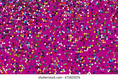 Dark Multicolor, Rainbow vector modern geometrical circle abstract background. Dotted texture template. Geometric pattern in halftone style with gradient. 