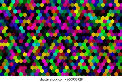 Dark Multicolor, Rainbow vector modern geometrical abstract background. Texture, brand-new background. Geometric background in Origami style with gradient. 