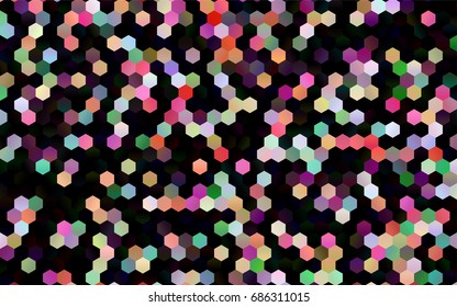Dark Multicolor, Rainbow vector modern geometrical abstract background. Texture, brand-new background. Geometric background in Origami style with gradient. 