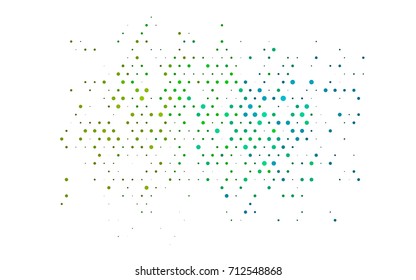 Dark Multicolor, Rainbow vector modern geometrical circle abstract background. Dotted texture template. Geometric pattern in halftone style with gradient. 
