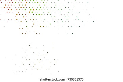 Dark Multicolor, Rainbow vector modern geometrical circle abstract background. Dotted texture template. Geometric pattern in halftone style with gradient. 