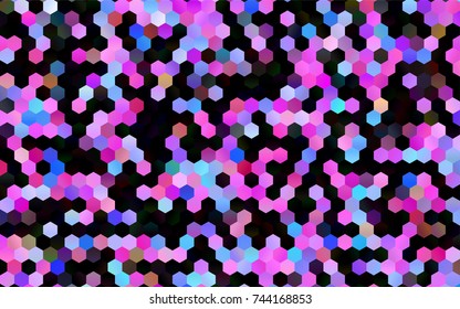 Dark Multicolor, Rainbow vector modern geometrical abstract background. Texture, brand-new background. Geometric background in Origami style with gradient. 