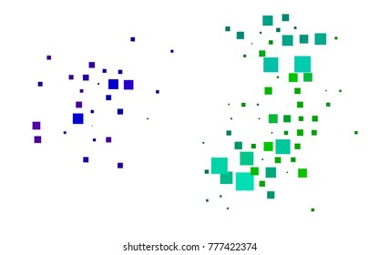 Dark Multicolor, Rainbow vector modern geometrical background. Abstract template. Geometric pattern in square style with gradient.