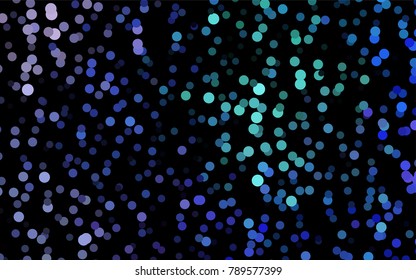 Dark Multicolor, Rainbow vector modern geometrical circle abstract background. Dotted texture template. Geometric pattern in halftone style with gradient. 