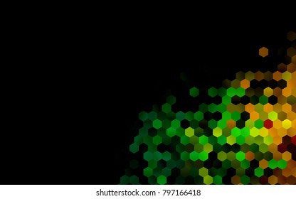 Dark Multicolor, Rainbow vector modern geometrical abstract background. Texture, brand-new background. Geometric background in Origami style with gradient. 