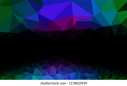Dark Multicolor, Rainbow vector mosaic template. Colorful abstract illustration with gradient. A completely new template for your business design.
