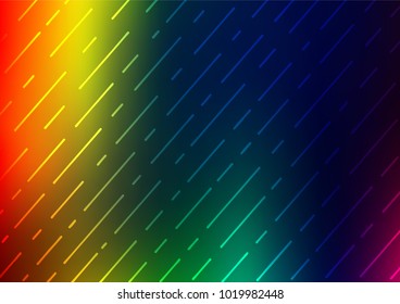 Dark Multicolor, Rainbow vector natural elegant background. Colorful illustration in abstract style with doodles and Zen tangles. Hand painted design for web, leaflet, textile.