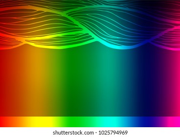 Dark Multicolor, Rainbow vector natural abstract texture. Glitter abstract illustration with doodles and Zen tangles. The pattern can be used for heads of websites and designs.