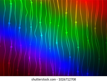 Dark Multicolor, Rainbow vector natural elegant template. A completely new color illustration in doodle style. The pattern can be used for heads of websites and designs.