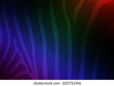 Dark Multicolor, Rainbow vector natural abstract pattern. Shining colored illustration with doodles in Zen tangle style. The template can be used as a background for cell phones.