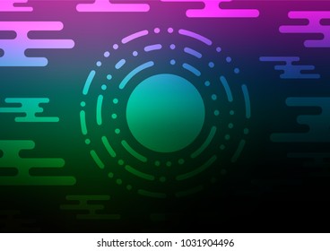 Dark Multicolor, Rainbow vector natural abstract pattern. Decorative shining illustration with doodles on abstract template. Brand-new style for your business design.