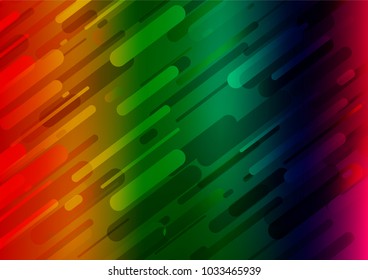 Dark Multicolor, Rainbow vector natural abstract texture. An elegant bright illustration with lines in Natural style. Hand painted design for web, leaflet, textile.
