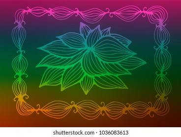 Dark Multicolor, Rainbow vector natural elegant background. Doodles on blurred abstract background with gradient. A new texture for your design.