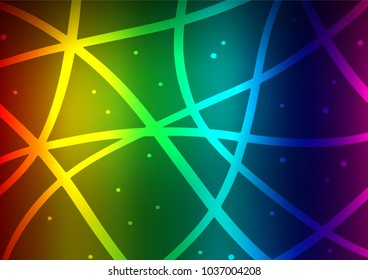 Dark Multicolor, Rainbow vector natural elegant texture. Doodles on blurred abstract background with gradient. A completely new design for your business.