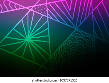 Dark Multicolor, Rainbow vector natural abstract pattern. Ethnic elegant natural pattern with gradient. The completely new template can be used for your brand book.