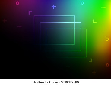 Dark Multicolor, Rainbow vector natural elegant background. Shining colored illustration with doodles in Zen tangle style. A new texture for your design.