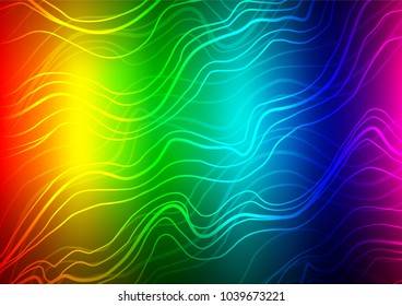Dark Multicolor, Rainbow vector natural elegant background. Shining colored illustration with doodles in Zen tangle style. The doodle design can be used for your web site.