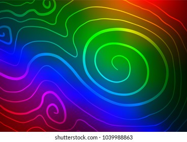 Dark Multicolor, Rainbow vector natural elegant template. Blurred decorative design in Indian style with Zen tangles. The textured pattern can be used for website.