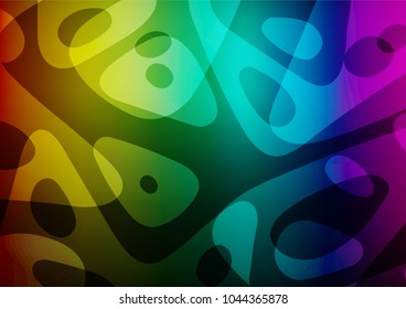 Dark Multicolor, Rainbow vector natural elegant texture. Colorful abstract illustration with lines in Asian style. The template can be used as a background for cell phones.