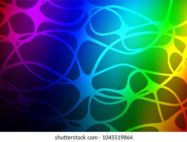 Dark Multicolor, Rainbow vector natural abstract pattern. A vague abstract illustration with doodles in Indian style. A new texture for your design.