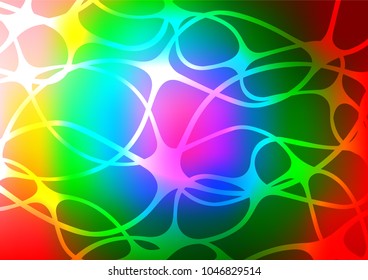 Dark Multicolor, Rainbow vector natural elegant background. Shining colored illustration with doodles in Zen tangle style. Brand-new style for your business design.