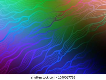 Dark Multicolor, Rainbow vector natural elegant pattern. Sketchy hand drawn doodles on blurred background. Brand-new design for your business.