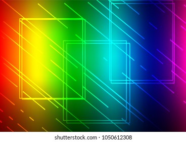 Dark Multicolor, Rainbow vector natural abstract texture. Colorful abstract illustration with lines in Asian style. The pattern can be used for heads of websites and designs.