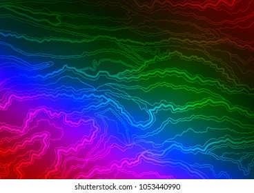 Dark Multicolor, Rainbow vector natural abstract template. Modern geometrical abstract illustration with doodles. The completely new template can be used for your brand book.