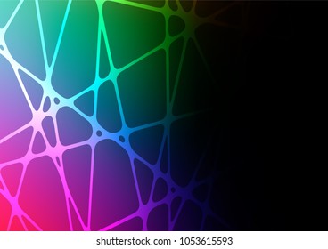 Dark Multicolor, Rainbow vector natural abstract background. Geometric doodle illustration in Origami style with gradient. The pattern can be used for coloring books and pages for kids.