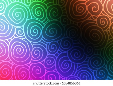 Dark Multicolor, Rainbow vector natural abstract pattern. Geometric doodle illustration in Origami style with gradient. The best blurred design for your business.