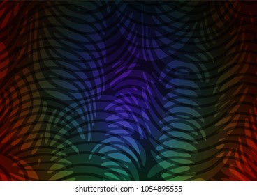 Dark Multicolor, Rainbow vector natural elegant background. Blurred decorative design in Indian style with Zen tangles. A new texture for your design.