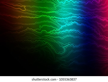 Dark Multicolor, Rainbow vector natural elegant background. Brand-new colored illustration in blurry style with doodles. Brand-new design for your business.
