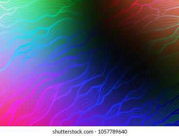 Dark Multicolor, Rainbow vector natural abstract background. Colorful illustration in abstract style with doodles and Zen tangles. Brand-new style for your business design.