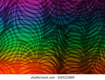 Dark Multicolor, Rainbow vector natural abstract pattern. Ethnic elegant natural pattern with gradient. The pattern can be used for wallpapers and coloring books.